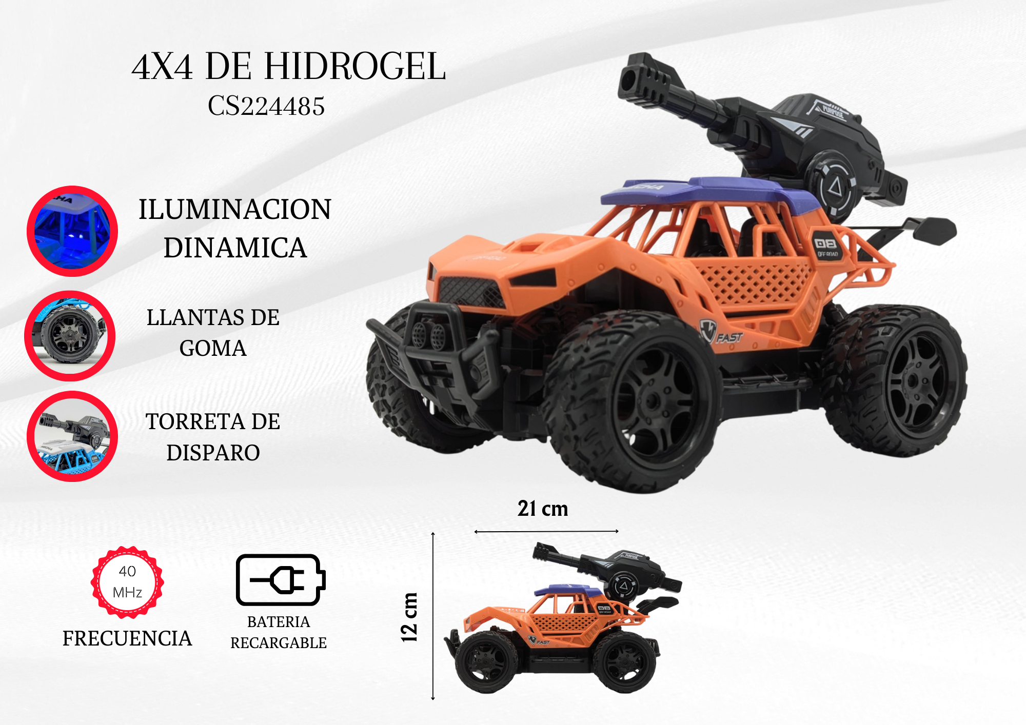 4x4 de Hidrogel